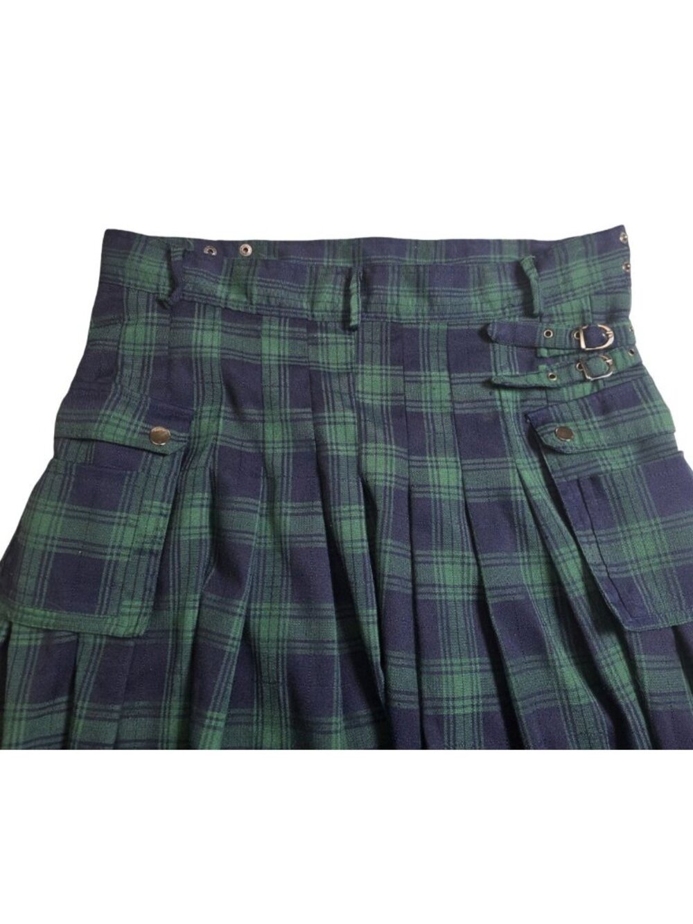 Men's - Scarlet Darkness Plaid Tartan Utility Kilt, Size Medium - Picture 7 of 8